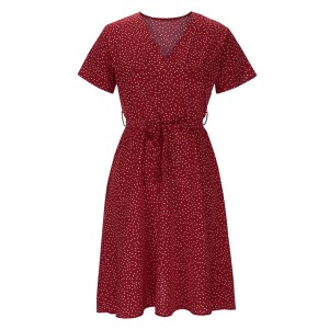 Casual Dress Swing Dress Floral Dress Midi Dress Black Wine Red Short Sleeve Ditsy Floral Print Summer Spring V Neck Fashion Vacation Loose Fit 2023 S M L XL XXL 3XL – PRYCUS MITCHELL INC
