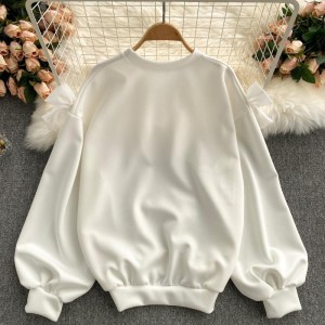 Lazy splice bow hoodie Korean style loose tops for women – PRYCUS MITCHELL INC