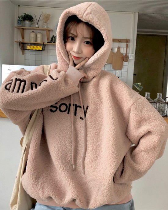 Thick hooded plus velvet letters hoodie for women – PRYCUS MITCHELL INC Thick hooded plus velvet letters hoodie for women – PRYCUS MITCHELL INC