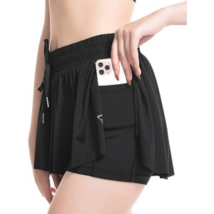 ZANDO Flowy Shorts for Women Butterfly Shorts 2 in 1 Athletic Workout Gym Biker Running Shorts with Pockets Casual Summer Shorts – PRYCUS MITCHELL INC