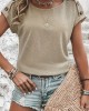 Solid Color Crew Neck T-shirt, Casual Fake Button Batwing Sleeve T-Shirt For Spring & Summer, Women’s Clothing – PRYCUS MITCHELL INC Solid Color Crew Neck T-shirt, Casual Fake Button Batwing Sleeve T-Shirt For Spring & Summer, Women’s Clothing – PRYCUS MITCHELL INC