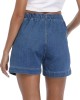 Women’s Stylish Denim Shorts, Casual Sporty Style, Elastic Waist, Comfort Fit, With Pockets, Versatile Summer Wear – PRYCUS MITCHELL INC Women’s Stylish Denim Shorts, Casual Sporty Style, Elastic Waist, Comfort Fit, With Pockets, Versatile Summer Wear – PRYCUS MITCHELL INC