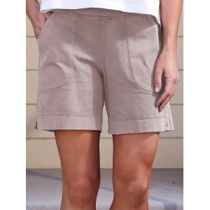 Solid Color Pockets Shorts, Casual Loose Shorts For Spring & Summer, Women’s Clothing – PRYCUS MITCHELL INC