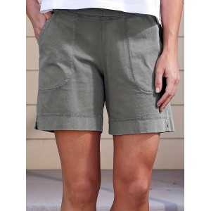 Solid Color Pockets Shorts, Casual Loose Shorts For Spring & Summer, Women’s Clothing – PRYCUS MITCHELL INC