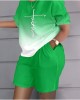 Ombre Faith Print Slant Pocket Matching Two-piece Set, Casual Short Sleeve T-shirt & Shorts Outfits, Women’s Clothing – PRYCUS MITCHELL INC Ombre Faith Print Slant Pocket Matching Two-piece Set, Casual Short Sleeve T-shirt & Shorts Outfits, Women’s Clothing – PRYCUS MITCHELL INC