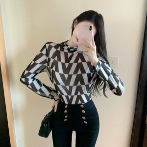 Wears outside half high collar tops geometry T-shirt for women – PRYCUS MITCHELL INC