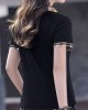 Button Front Contrast Trim Collared T-Shirt, Versatile Short Sleeve T-Shirt For Spring & Summer, Women’s Clothing – PRYCUS MITCHELL INC Button Front Contrast Trim Collared T-Shirt, Versatile Short Sleeve T-Shirt For Spring & Summer, Women’s Clothing – PRYCUS MITCHELL INC