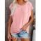 2 Pac Solid Chest Pocket Loose T-shirt, Batwing Sleeve Crew Neck Top, Women’s Clothing – PRYCUS MITCHELL INC