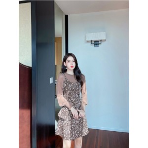 Sling slim dress pinched waist bottoming shirt 2pcs set – PRYCUS MITCHELL INC