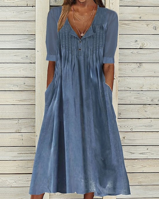 Casual Dress Cotton Linen Dress Midi Dress Cotton Blend Fashion Basic Outdoor Daily Vacation Split Neck Button Pocket Short Sleeve Summer Spring 2023 Regular Fit Blue Plain S M L XL 2XL – PRYCUS MITCHELL INC Casual Dress Cotton Linen Dress Midi Dress Cotton Blend Fashion Basic Outdoor Daily Vacation Split Neck Button Pocket Short Sleeve Summer Spring 2023 Regular Fit Blue Plain S M L XL 2XL – PRYCUS MITCHELL INC