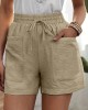 Plus Size Casual Shorts, Women’s Plus Solid High Rise Elastic Drawstring Loose Shorts – PRYCUS MITCHELL INC Plus Size Casual Shorts, Women’s Plus Solid High Rise Elastic Drawstring Loose Shorts – PRYCUS MITCHELL INC